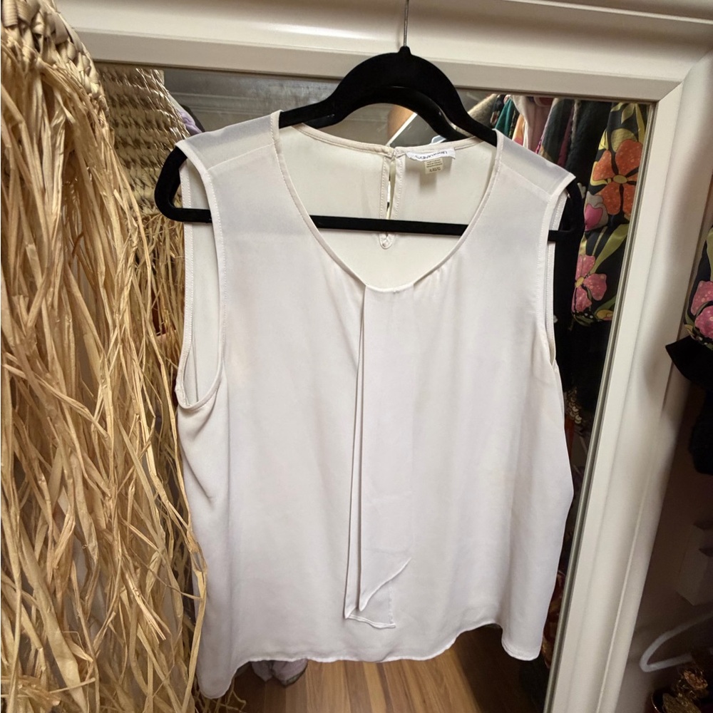 Calvin Klein Cream Sleeveless Blouse